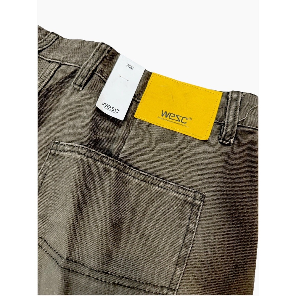 y2k workwear utility urban carpenter jean short canvas mud WeSC NWT size 30 MP50 - Picture 9 of 12